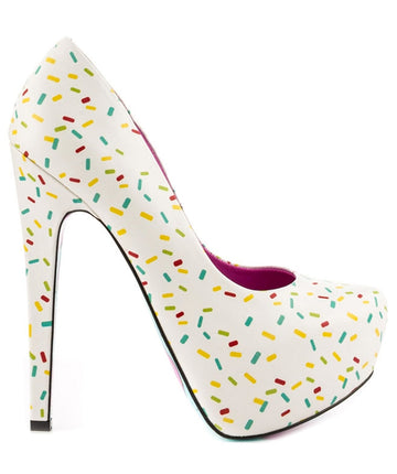 TAYLOR SAYS  Glazed Sprinkle Leather Platforms 100TLRGLAZED