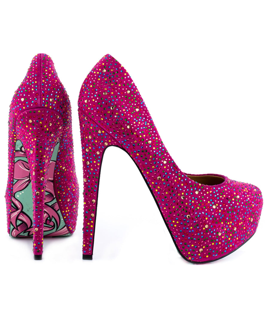 TAYLOR SAYS  Pink Lady Crystal Platforms 100TLRPINKLADY