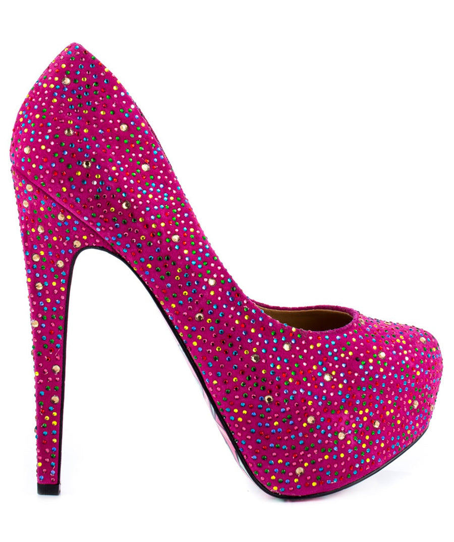 TAYLOR SAYS  Pink Lady Crystal Platforms 100TLRPINKLADY