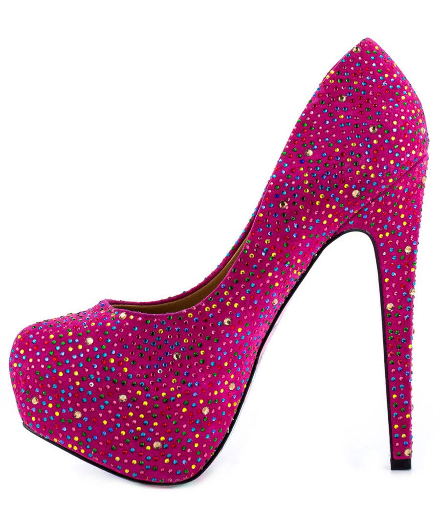 TAYLOR SAYS  Pink Lady Crystal Platforms 100TLRPINKLADY