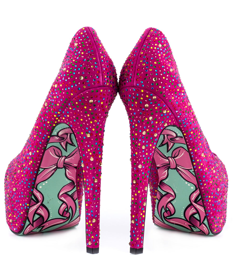 TAYLOR SAYS  Pink Lady Crystal Platforms 100TLRPINKLADY
