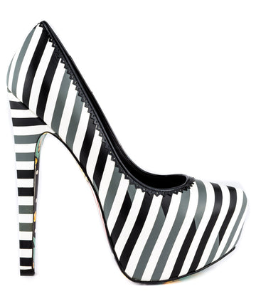 TAYLOR SAYS  Pop Striped Leather Platforms 100TLRPOP