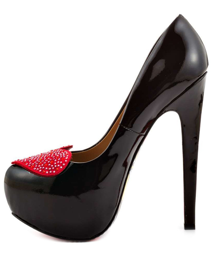 TAYLOR SAYS  Royal Hearts Patent Leather Platforms 100TLRROYALHEARTS