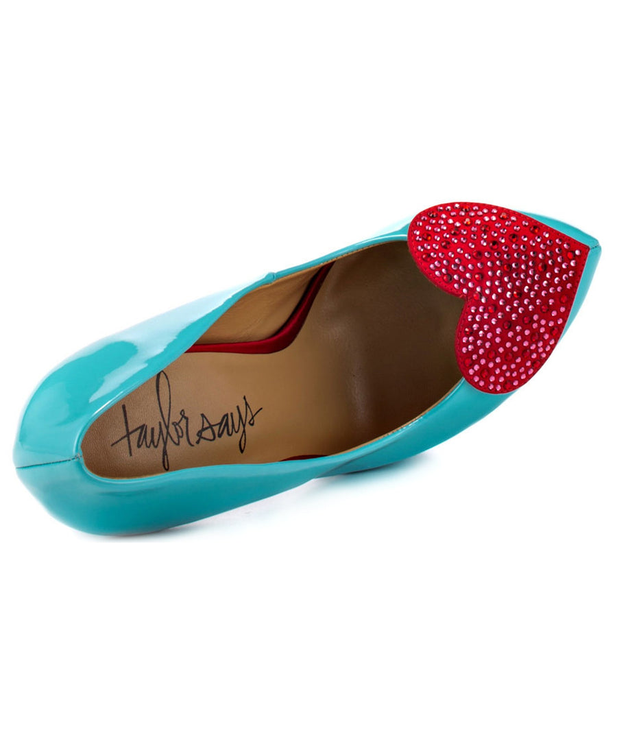 TAYLOR SAYS  Royal Hearts Patent Leather Platforms 100TLRROYALHEARTS