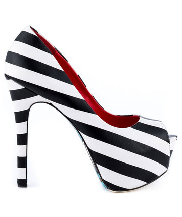 TAYLOR SAYS  Sydney Striped Leather Platforms 100TLRSYDNEY