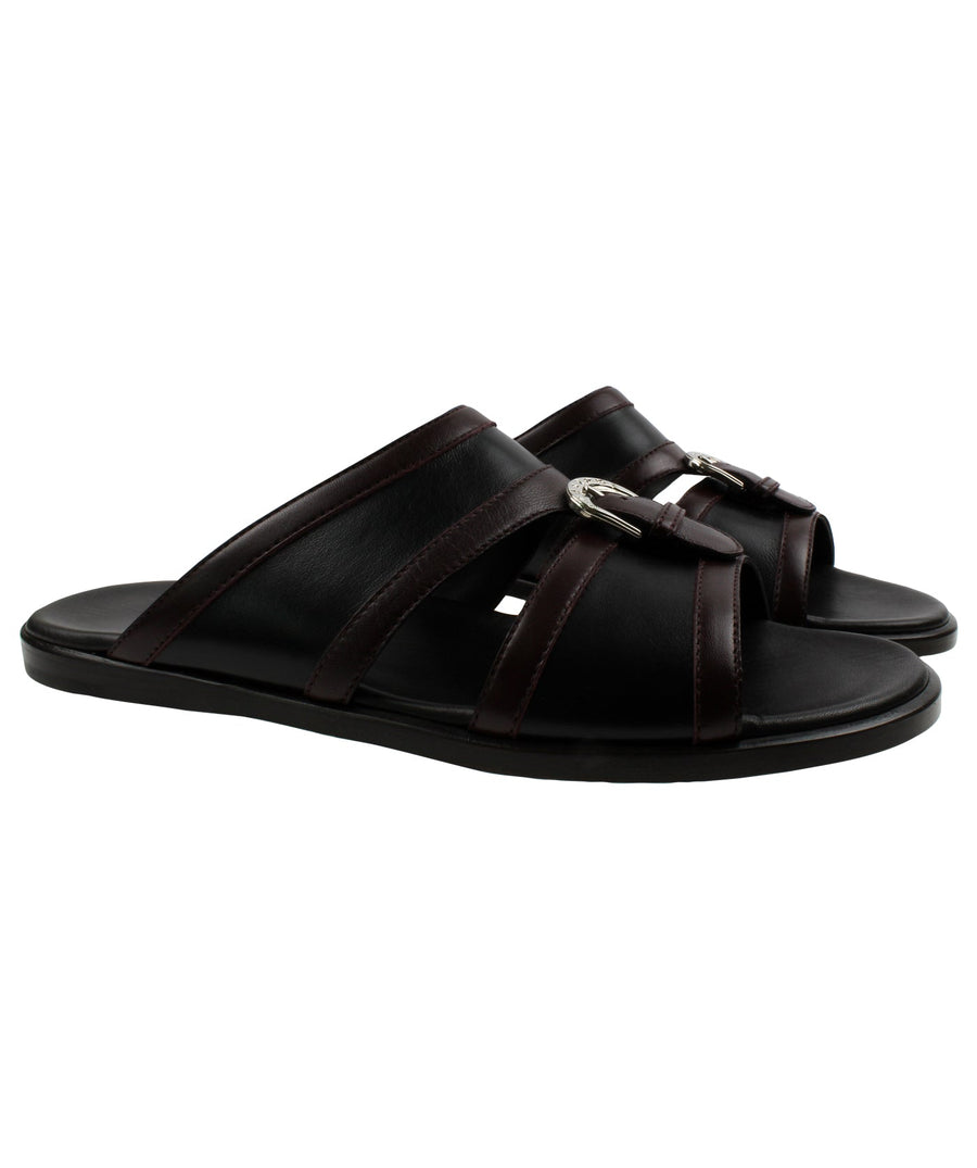 A. TESTONI  Classic Calf and Napa Leather Sandals 125AT10S1491