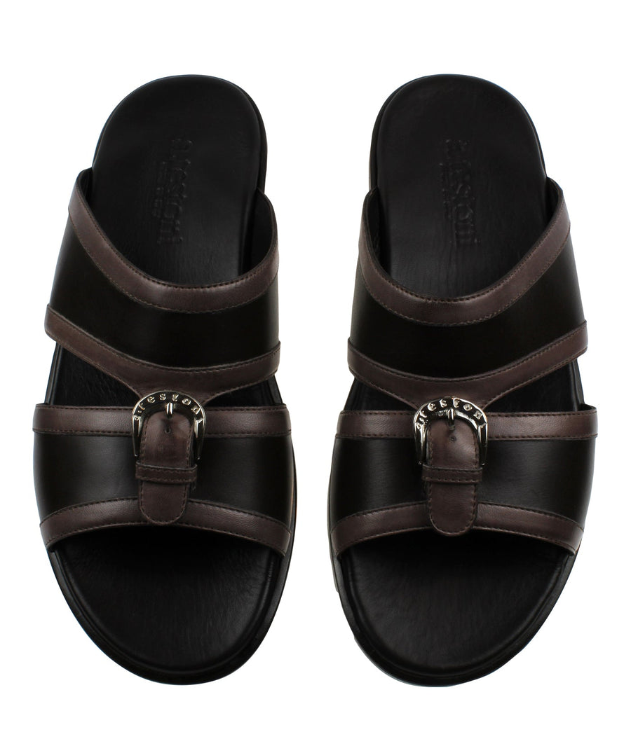 A. TESTONI  Classic Calf and Napa Leather Sandals 125AT10S1491