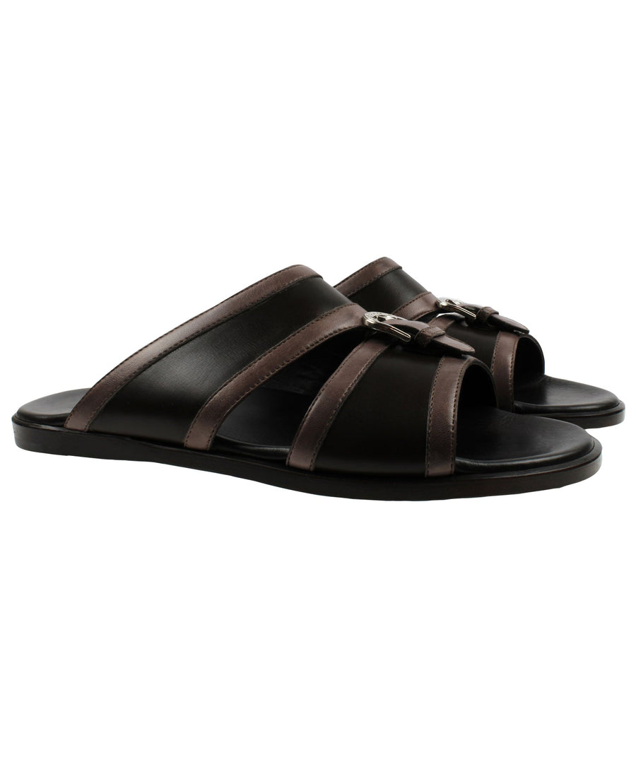 A. TESTONI  Classic Calf and Napa Leather Sandals 125AT10S1491