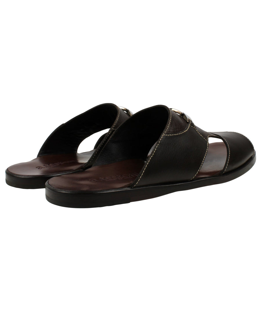 A. TESTONI  Classic Calf and Printed Lama Leather Sandals 125AT10W1506