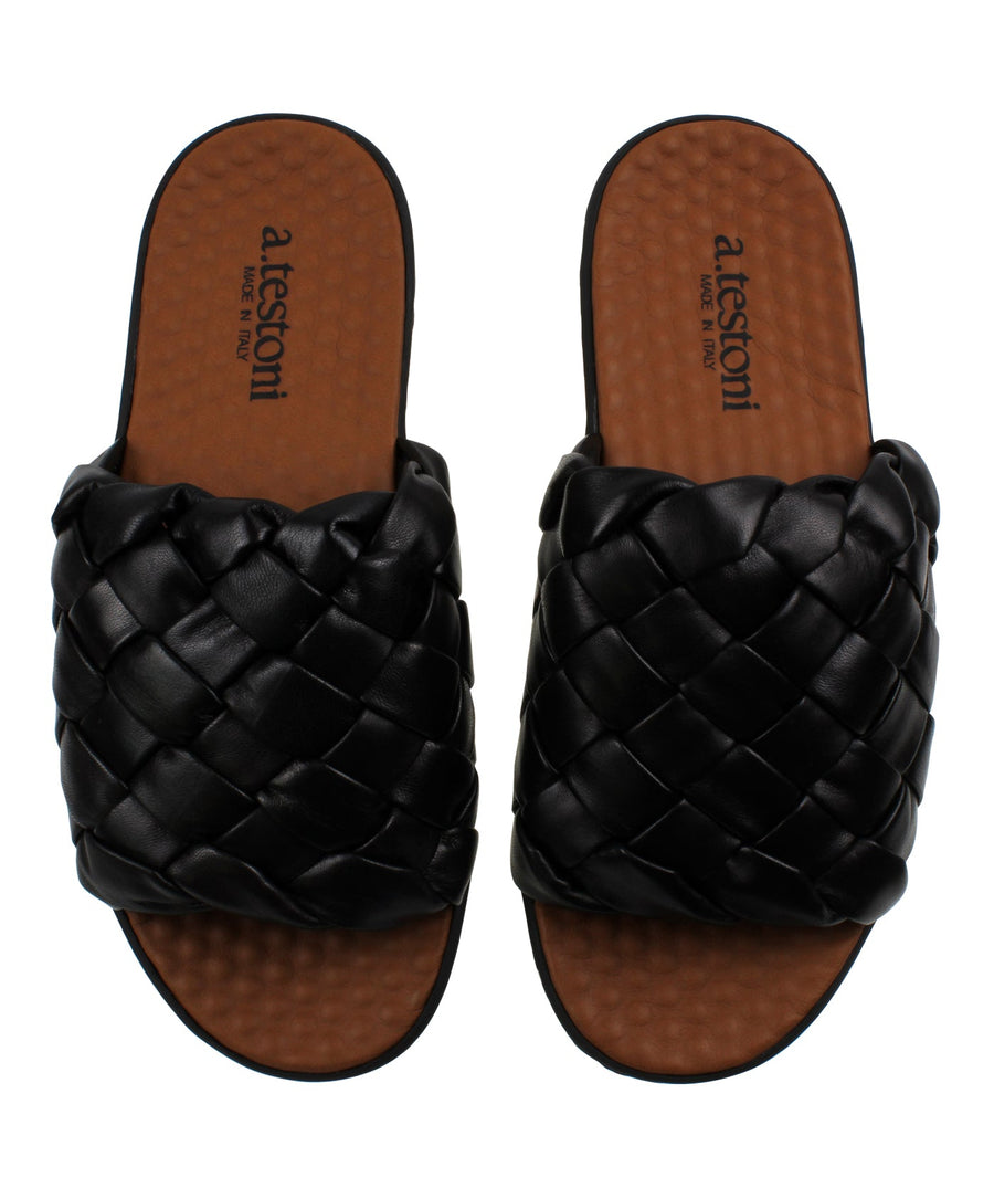 A. TESTONI  Woven Napa Leather Sandals 125AT10S1473