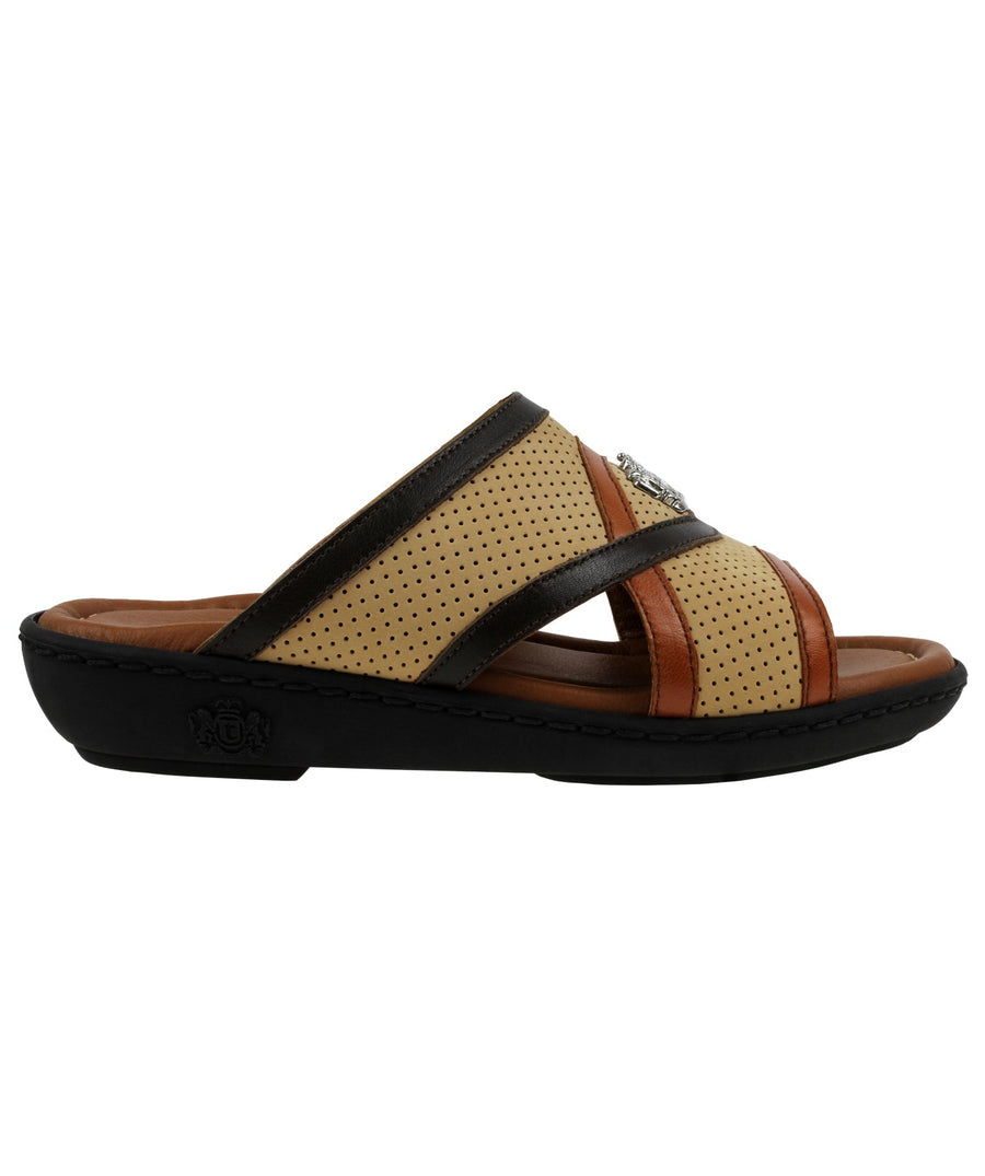 A. TESTONI  Performance Nabuk & Napa Leather Sandals 125AT10S1475