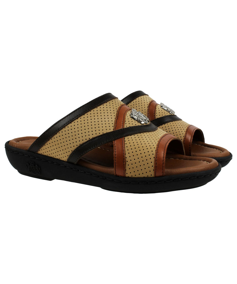 A. TESTONI  Performance Nabuk & Napa Leather Sandals 125AT10S1475