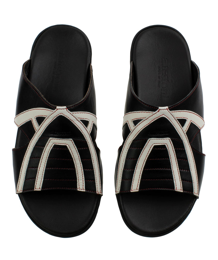 A. TESTONI  Napa and Nabuk Calf Leather Sandals 125AT10S1487