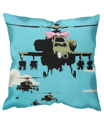 WE LOVE CUSHIONS  Helicopter Ribbon Cushion Cover BI006